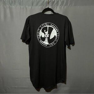 Sunny Livin Life Style Sun T-Shirt Mens Medium Black Combed Cotton Curved Hem